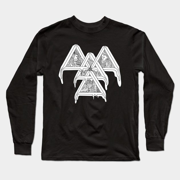 Triangles Are Awesome - Sacred Geometry Cyborg Edition Long Sleeve T-Shirt by brooklynmpls